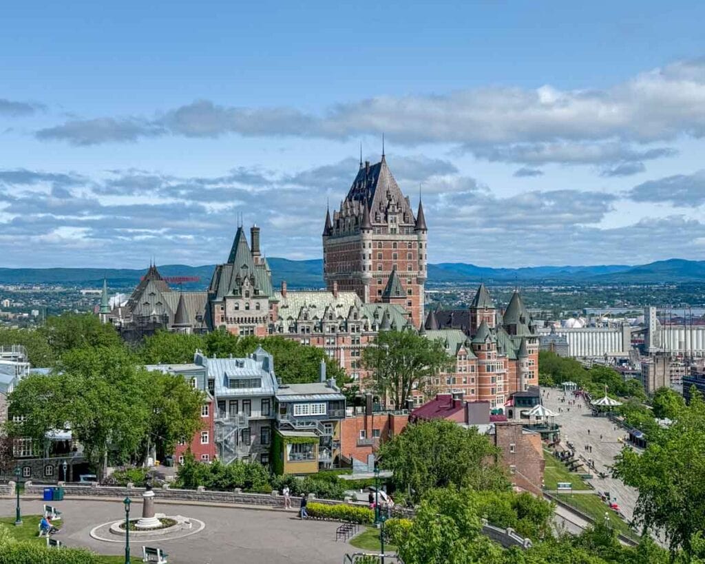view of the Fairmont from the Citadelle