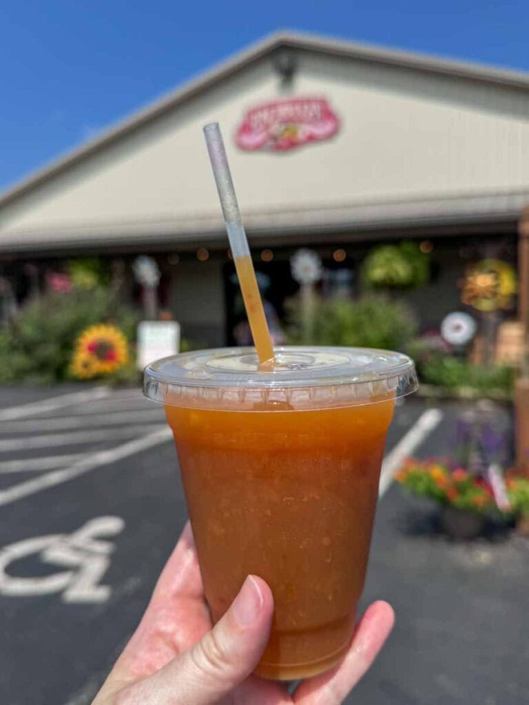 Flinchbaughs peach slushie