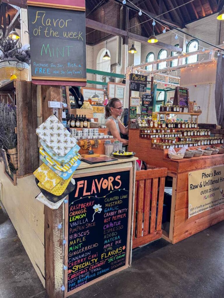 Local honey from Phoe's Bee's at Central Market House