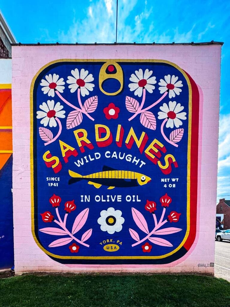 Sardines mural at Royal Square Mural Park