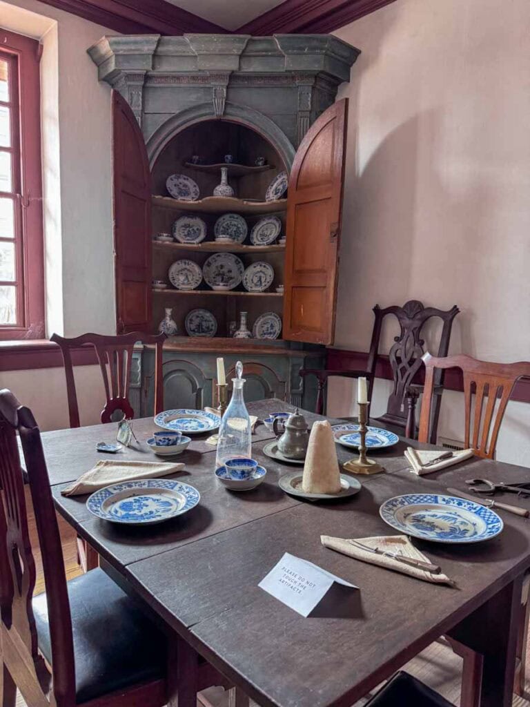 dining room - interior of the General Horatio Gates House